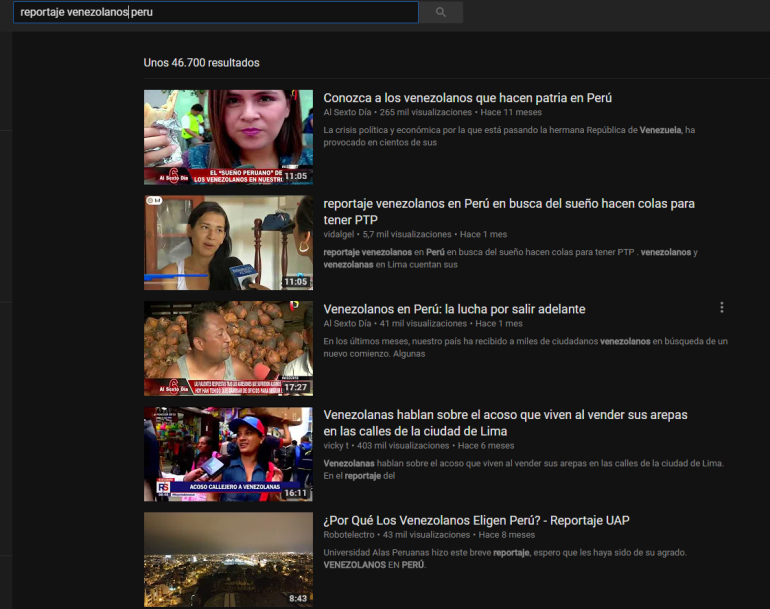 BUSQUEDA VENEZOLANOS